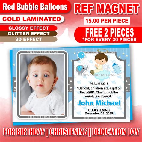 ref magnet christening|Angel ATM Size Ref Magnet Christening Ref Magnet Giveaway .